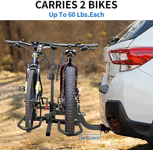 WEIZE Hitch Bike Rack, Wobble Free Smart Tilting Folding Bicycle Car ...