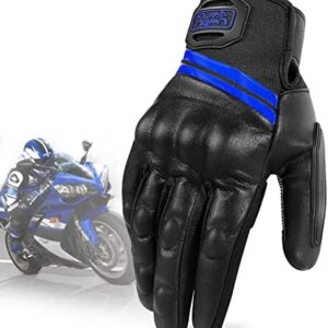COFIT Microfiber Leather Motorcycle Gloves, Touchscreen Windproof Motorbike Gloves with Knuckles Protection Motocross Racing for Men and Women